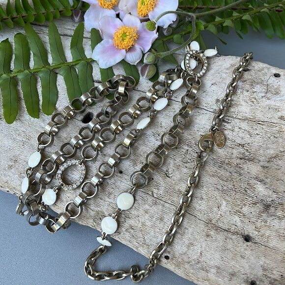 METAL CIRCULAR LOOP CHAIN NECKLACE - Picture 5 of 6